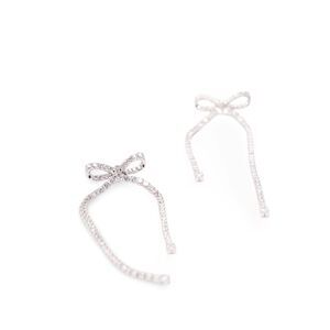 Self-Portrait Women Crystal Bow Dangle Earrings